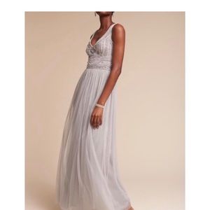 NWOT BHLDN Iris Sterling Gown size 4